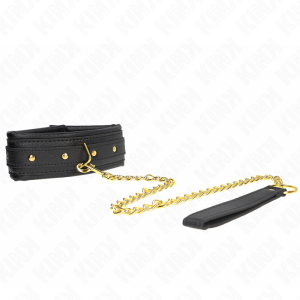 Kink - collar con correa esponja imitaciÓn cuero modelo 1 ajustable 37-54 cm x 3 cm