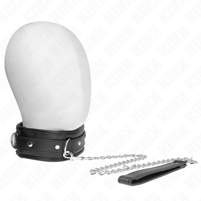 Kink - collar con correa esponja imitaciÓn cuero modelo 3 ajustable 37-54 cm x 3 cm