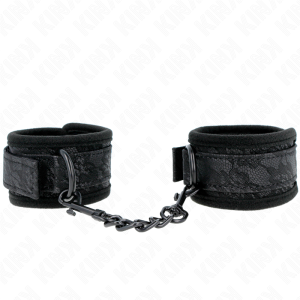 Kink - muÑequeras de encaje y neopreno ajustable negro 20-29 cm x 5 cm