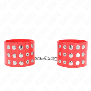 Kink - muÑequeras con cierre a presiÓn ajustable rojo 19-24 cm x 5.5 cm