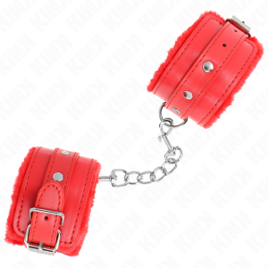Kink - muÑequeras forradas premium rojo con correa rojo ajustable 17-29 cm x 6 cm