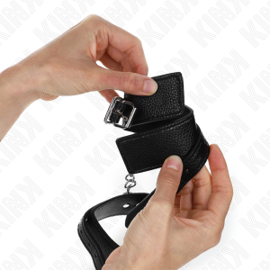 Kink - muÑequeras estilo serpiente negro ajustable 20-28 cm x 5.4 cm