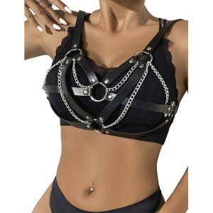 Subblime - 953713 cinturÓn de bondage punk hebilla metal negro talla Única