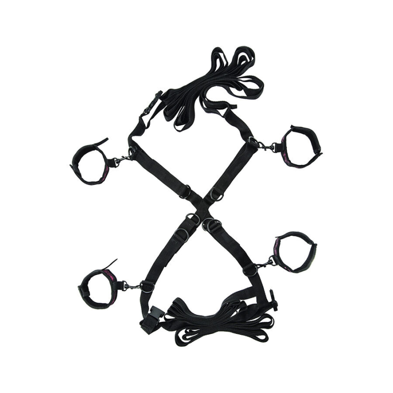 Calexotics - scandal set de ataduras cruzadas cama