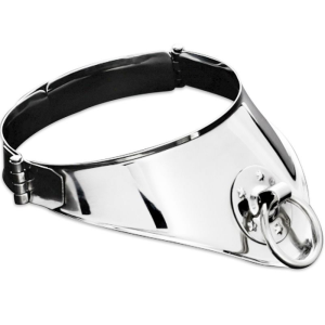 Metal hard - collar restriccion con anilla y candado 12.5 cm