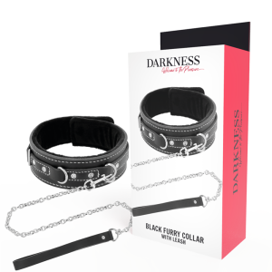 Darkness - collar leather con correa alta calidad