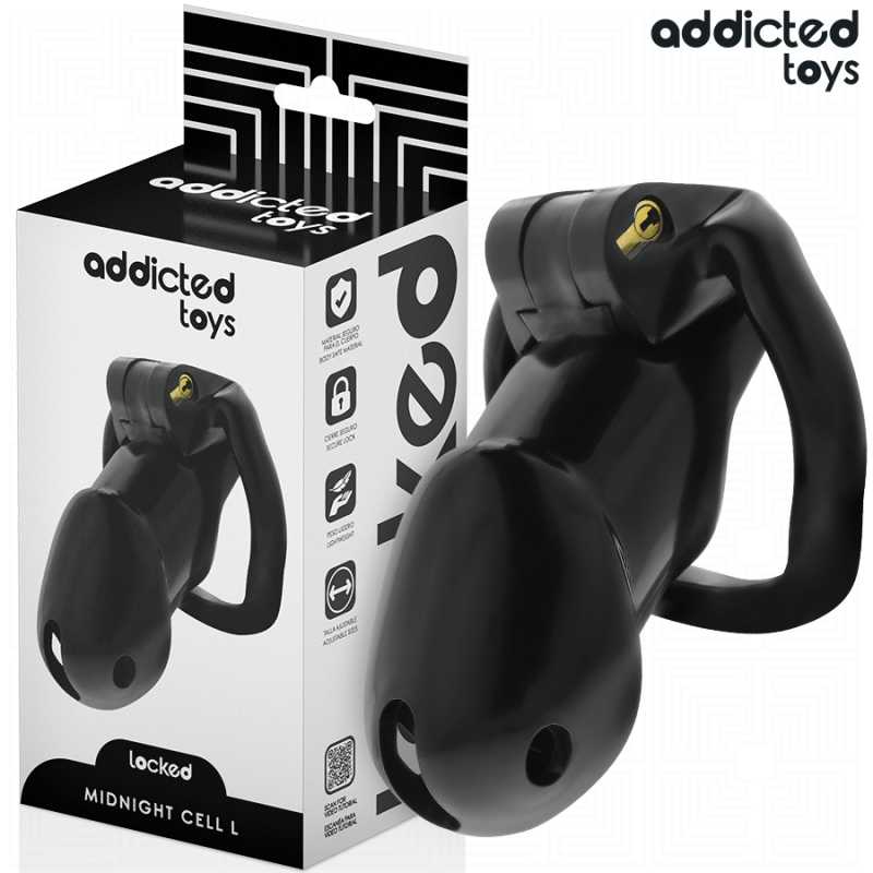 Addicted toys locked - mindnight cell jaula para pene talla l