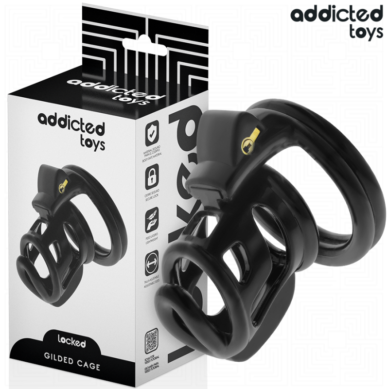 Addicted toys locked - gilden cage jaula para pene de silicona 8,5 cm