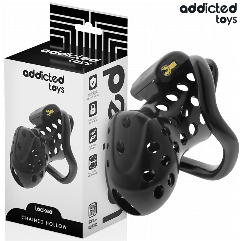 Addicted toys locked - chained hollow jaula para pene 10,5 cm
