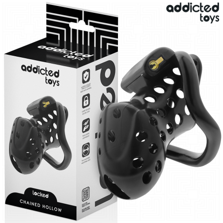 Addicted toys locked - chained hollow jaula para pene 10,5 cm