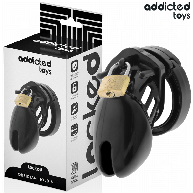Addicted toys locked - obsidian hold jaula para pene talla s
