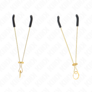 Kink - pinzas para pezones fina dorado 7 cm