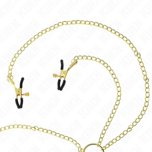 Kink - pinzas para pezones y clÍtoris 4 enganches ajustable dorado