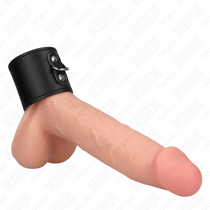 Kink - anillo pene cuero con cierre a presiÓn 18 x 5 cm