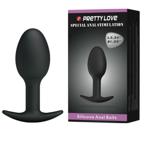 Pretty love - plug anal silicona 6.5 cm negro