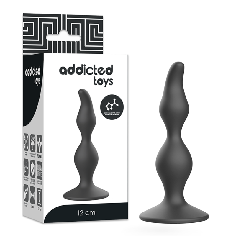 Addicted toys - anal sexual plug 12 cm negro