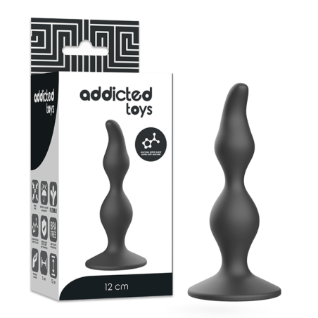 Addicted toys - anal sexual plug 12 cm negro