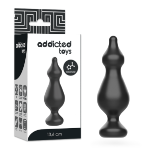 Addicted toys - anal sexual plug 13.6 cm negro