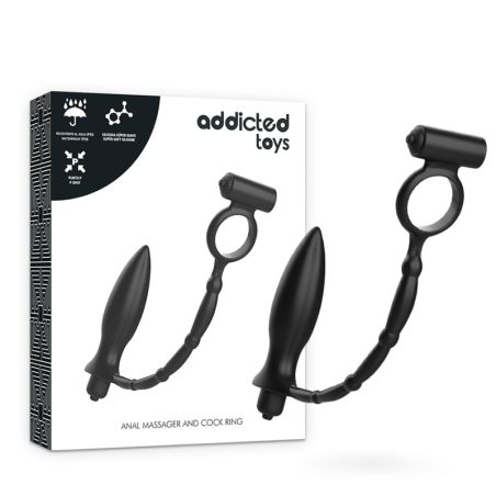 Addicted toys - plug anal con anillo vibrador