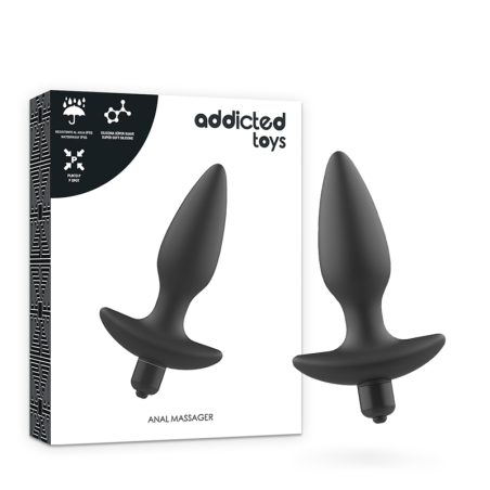 Addicted toys - masajeador plug anal con vibraciÓn negro