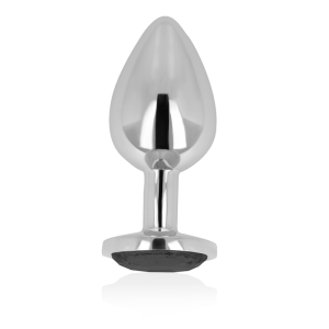 Ohmama - plug anal con cristal negro 8 cm
