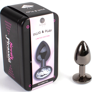Secretplay - gunmetal butt plug talla s 7 cm
