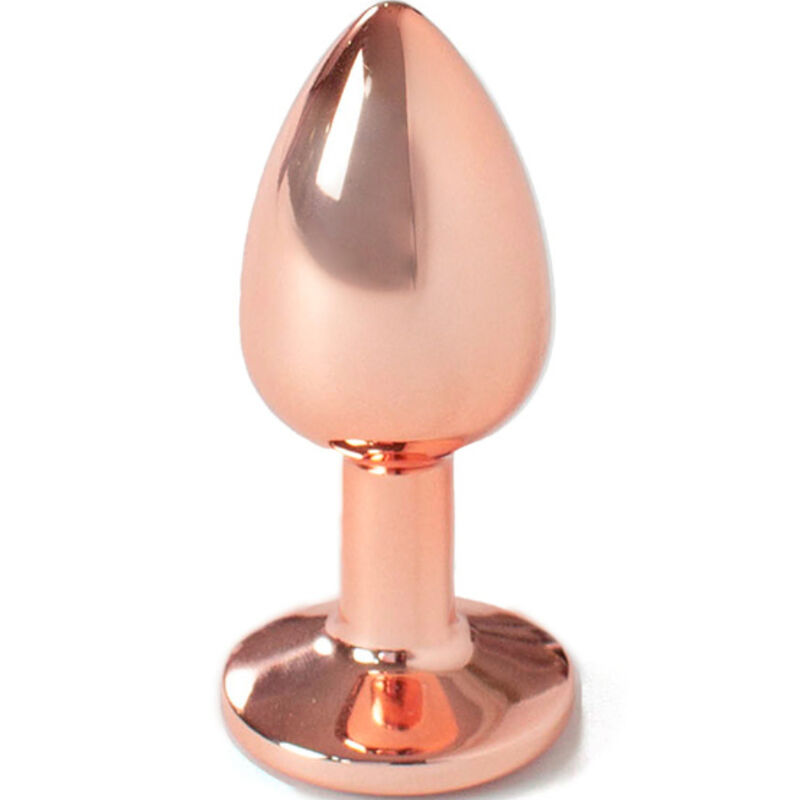 Secretplay - metal butt plug oro rosa talla s 7 cm