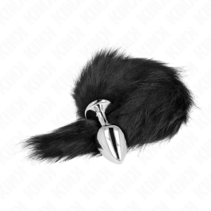 Kink - plug anal talla m 8 x 3.5 cm con cola sintÉtica 40 cm negro