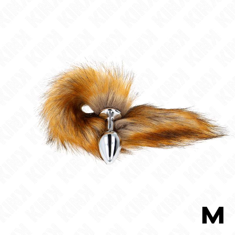 Kink - plug anal talla m 8 x 3.5 cm con cola sintÉtica 40 cm marrÓn