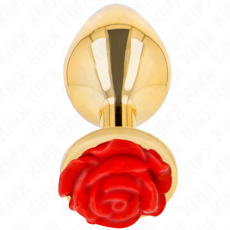 Kink - plug anal dorado rosa roja talla l