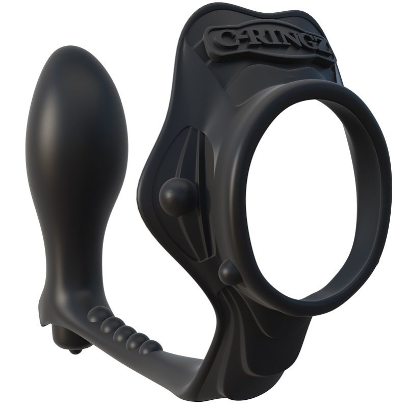 Fantasy c-ringz - rock hard anillo potenciador con plug anal