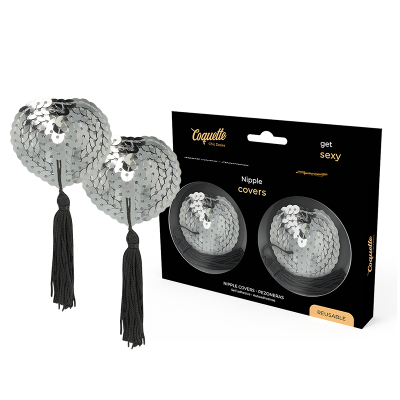 Coquette chic desire - cubre pezones silver