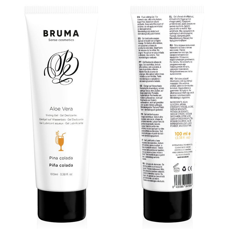 Bruma - gel deslizante con aloe vera sabor a piÑa colada 100 ml
