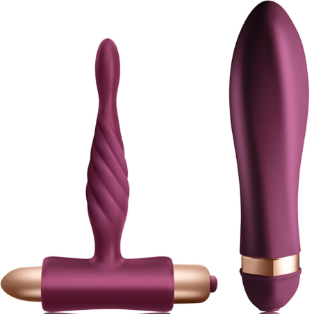Climaximum - dare kit vibrador trenzado + plug anal principiantes