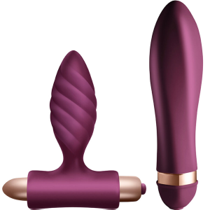 Climaximum - desire kit vibrador + plug anal trenzado