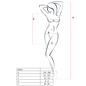 Passion - woman bs025 bodystocking estilo vestido blanco talla Única