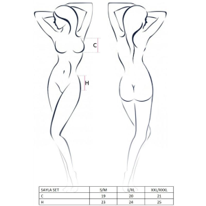Passion woman sayla set negro talla s/m