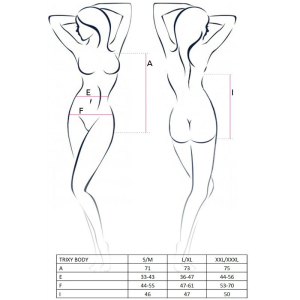 Passion - woman trixy teddy negro talla l/xl