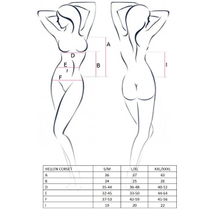 Passion - woman hellen corset negro talla s/m