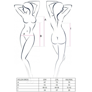 Passion - woman hellen vestido y tanga talla l/xl