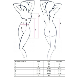 Passion - woman maddie corset negro talla l/xl