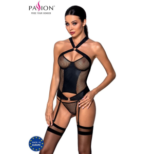 Passion - amanda corset cuero ecologico l/xl