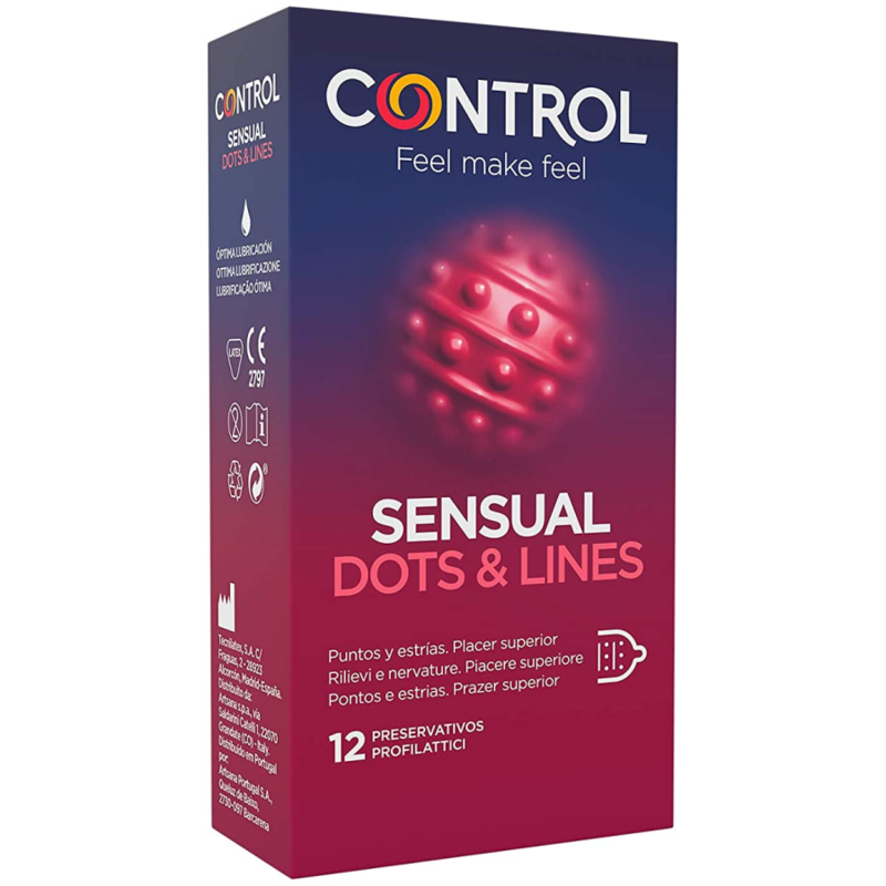 Control - sensual dots & lines puntos y estrias 12 uds