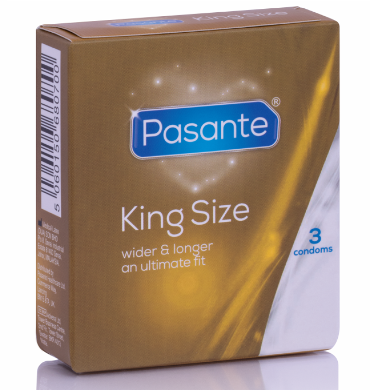 Pasante - preservativos king ms largos y anchos 3 unidades