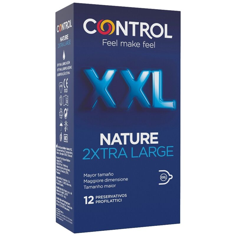 Control - nature 2xtra large preservativos xxl - 12 unds