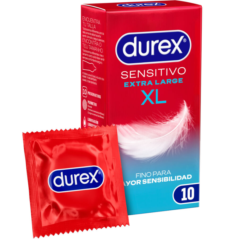 Durex - preservativos sensitivo xl 10 unidades