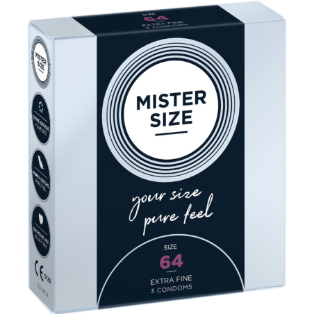 Mister size - preservativos talla xxl 64 mm (3 unidades)