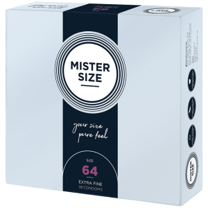 Mister size - preservativos talla xxl 64 mm (36 unidades)