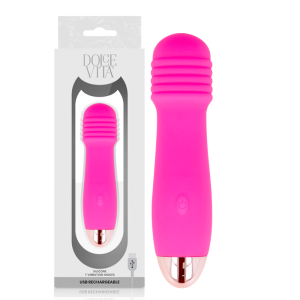Dolce vita - vibrador recargable three rosa 7 velocidades