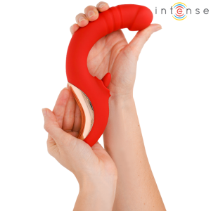 Intense - paulina vibrador & estimulador en forma de u rojo